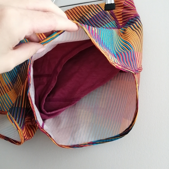 Smartwool Merino Wool Lined Road Running Shorts Pink Orange Blue Small - Picture 7 of 16